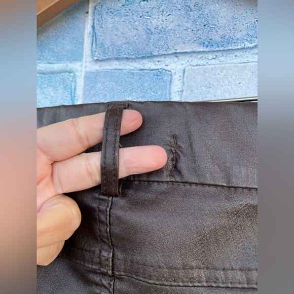 Bevy Flog exposed button fly vegan leather pants size 30 /10 - Picture 14 of 16